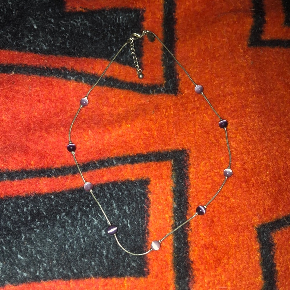 Vintage purple Express necklace